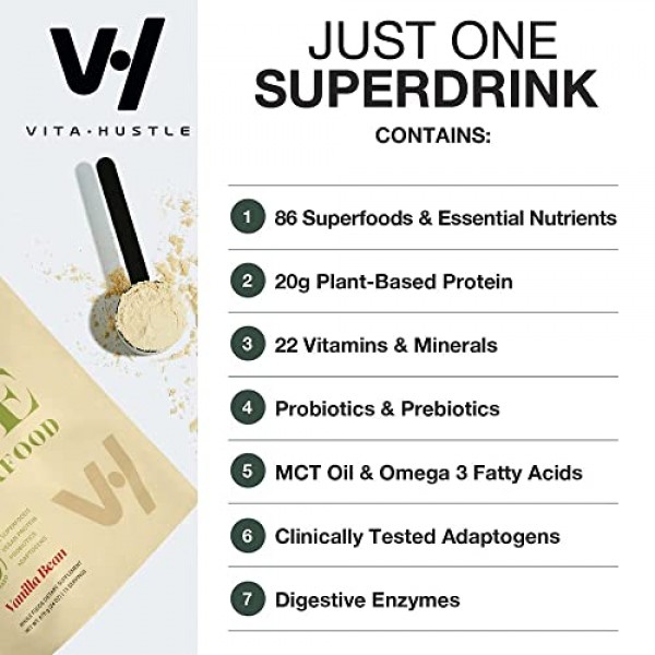 Vitahustle One Superfood Plant Based Protein Powder Chocolate