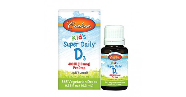 Carlson - Kids Super Daily D3, Kids Vitamin D Drops, 400 ...