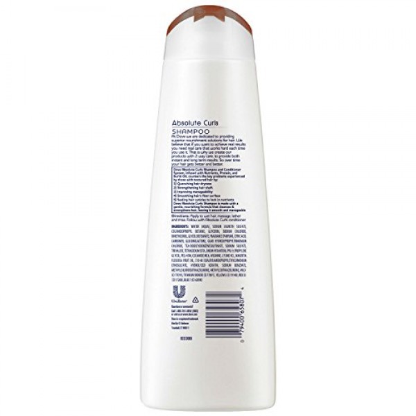 Dove Nutritive Solutions Shampoo Absolute Curls 12 Oz By 0830