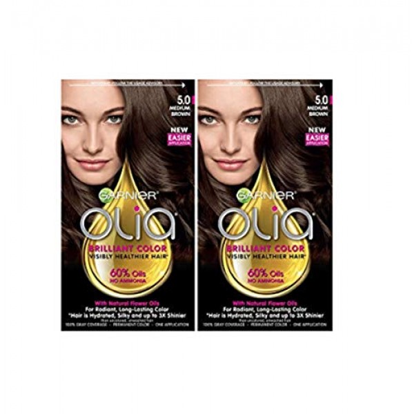 Garnier Olia Oil Powered Permanent Hair Color, 5.0 Medium ...