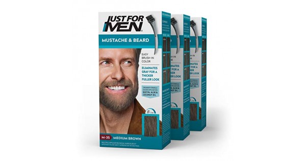 1. Just For Men Mustache & Beard, Beard Coloring for Gray Hair with Brush Included - Color: Blond - wide 8