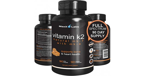 Best Vitamin K2-600 mcg - Full Spectrum - All Natural MK7 ...