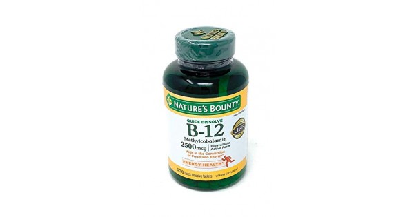 Natures Bounty Quick Dissolve Fast Acting 2500 Mcg Vitamin ...