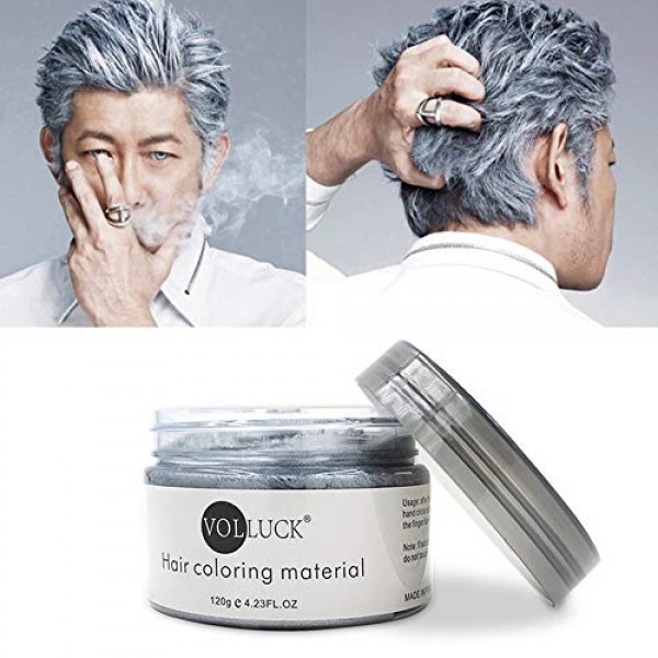 White Hair Color Wax Pomades 4.23 oz - Natural Hair Coloring Wax Material  Disposable Hair Styling Clays